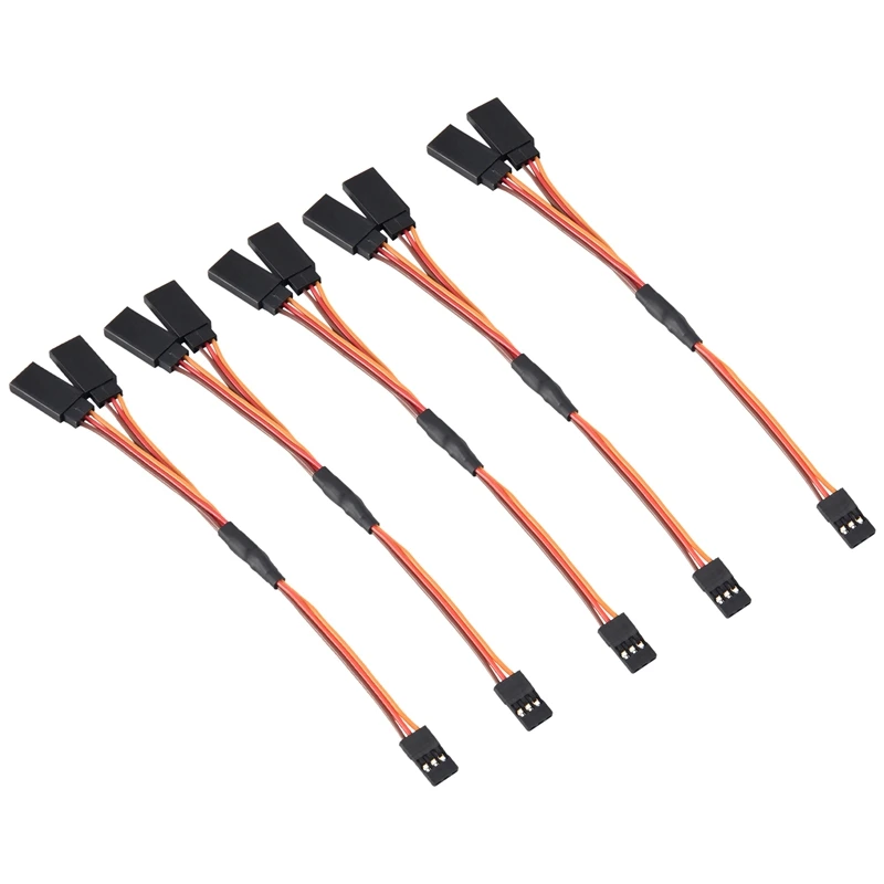 5Pcs 150mm Y Type Extended Line Extension Lead Wire Cable For Futaba Jr Y Harness Servo Lead Extension-DTD2