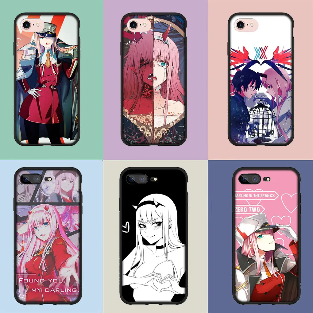 Darling in the FranXX Zero Two 002 Soft Cover Phone Casing for Apple iPhone 16 15 14 13 12 11 Pro Max 6 6s Plus + SE 16+ Case