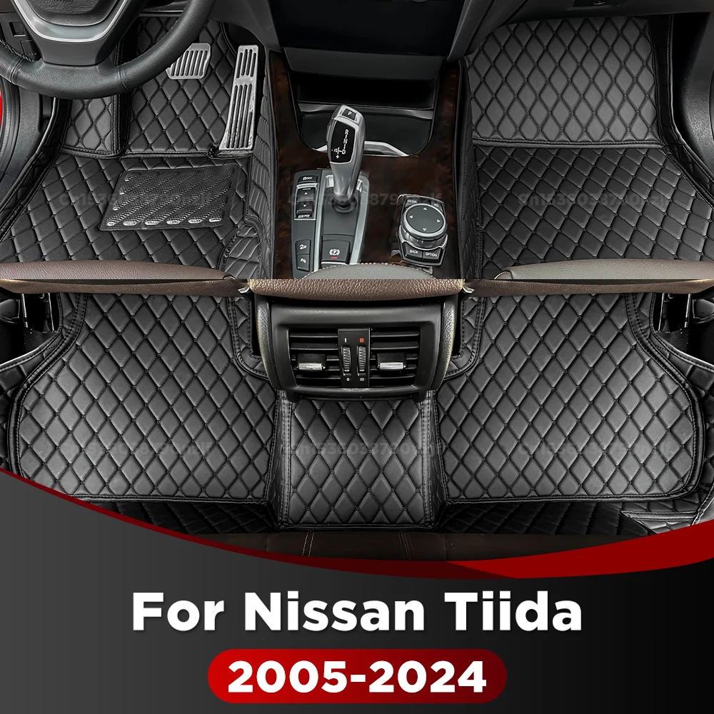 

For Nissan Tiida 2005-2024 2023 2022 2021 2020 2019 Custom Car Floor Mat Automobile Carpet Cover Interior Accessories Protective