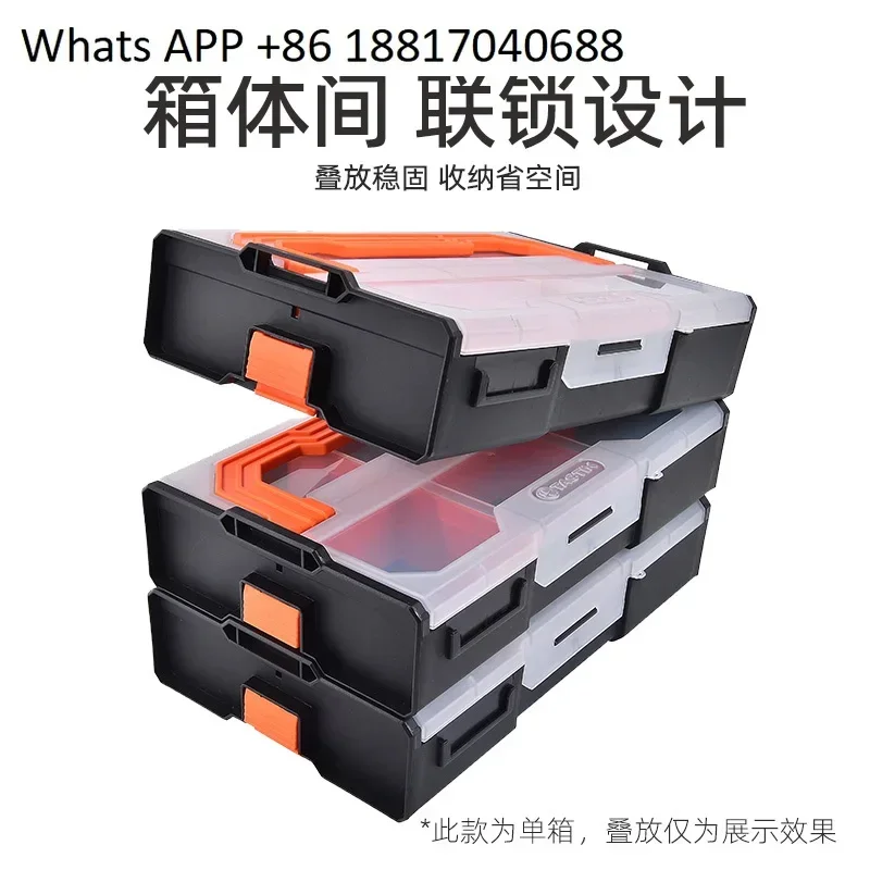 Parts Box Grid Box Sorting Screws with Lid Storage Plastic Stacked Electronic Components Storage