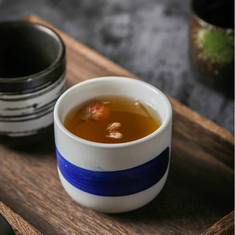 CHANSHOVA-Chinese Porcelain Tea Cup Set, Hand Painted Spray Glaze Ceramic Teacup, Coffee Mug, Chinese Retro Style, H330, 200ml
