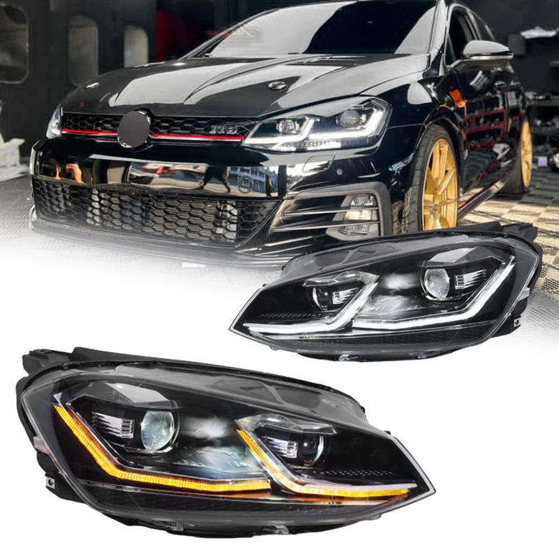 

Автомобильные фары TYPY для Golf 7 2013-2017 MK7, обновленный дизайн 7.5, светодиодные фары в сборе, DRL, бифокальные линзы, аксессуары для авто.