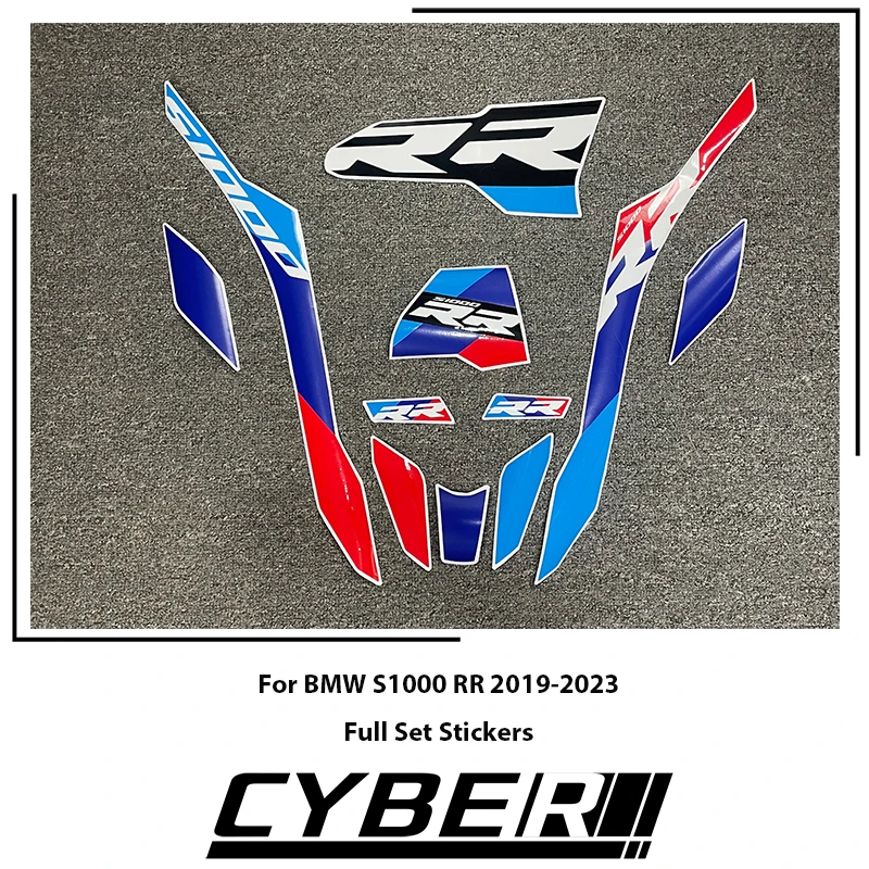 For BMW S1000RR 2019-2023 Fairing Shell Sticker Decal Left and Right Fairing Stickers 19-23 New S1000RR RR 2023