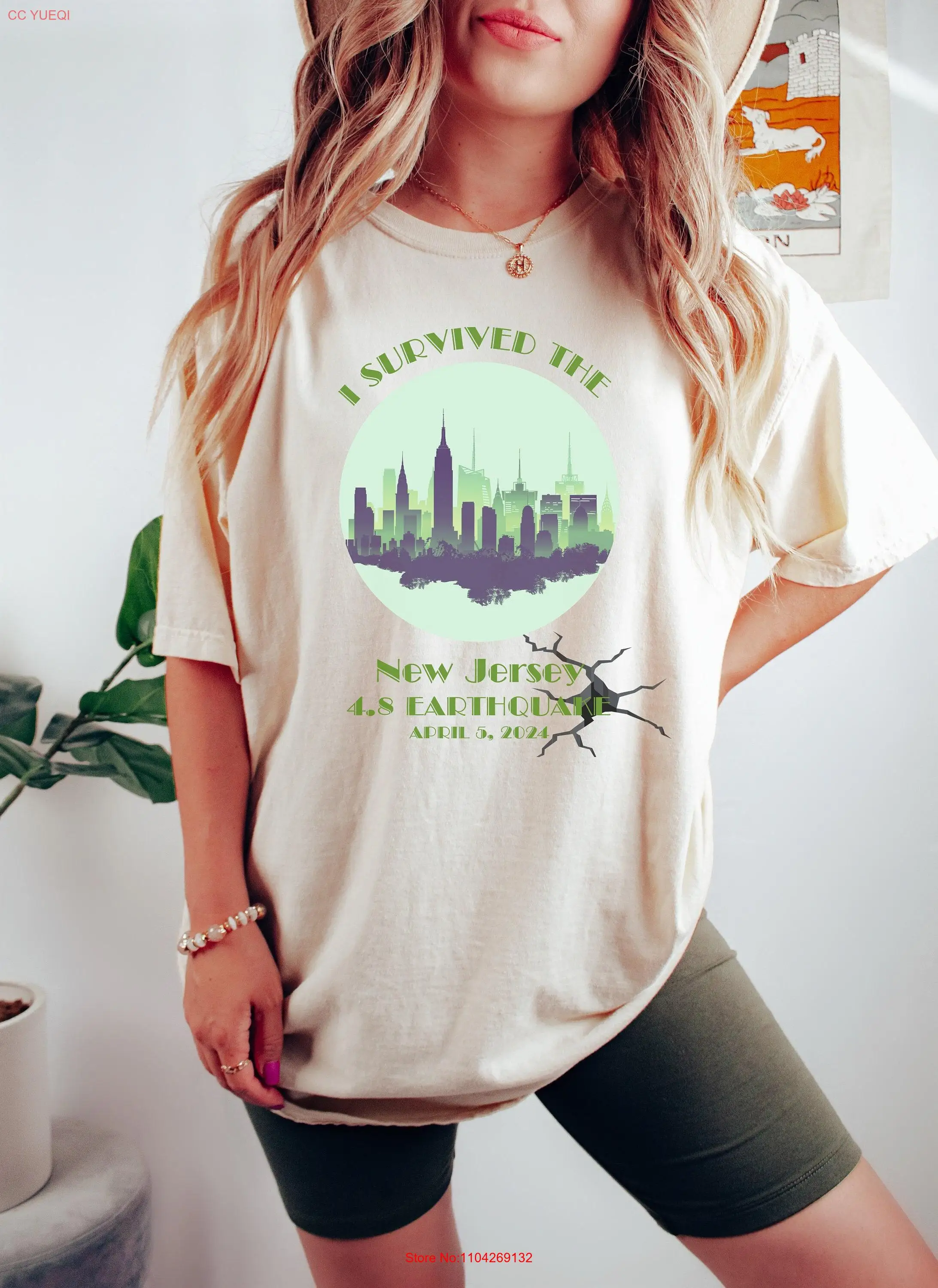 I Survived The New Jersey Earthquake T Shirt Survivor April 5 2024 Skyline  long or short sleeves