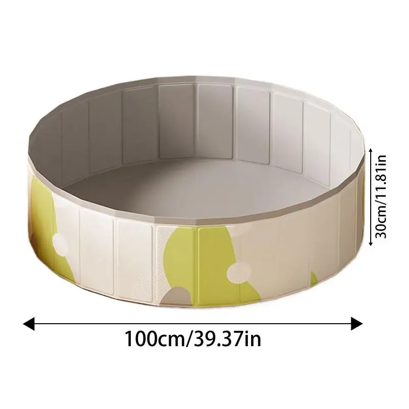 접이식 수영장 애완 동물 와타리 수영장 PVC 미끄럼 방지 욕조 목욕 접이식 휴대용 뒷마당 마당 외부 새끼 고양이 개