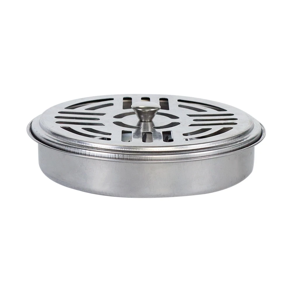 Stainless Steel Mosquito Coil tray Holder Household With Mosquito Coil Holder Metal Tray Anti-mosquito Home Hotel Durable Fire