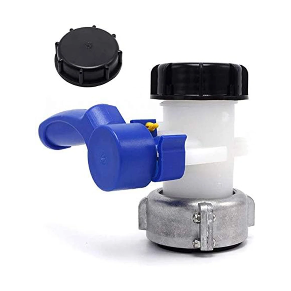 IBC Water Tank Adapter IBC Tank Container Outlet Control Valve For Acid-Base Solutions Flap Valve Accessories