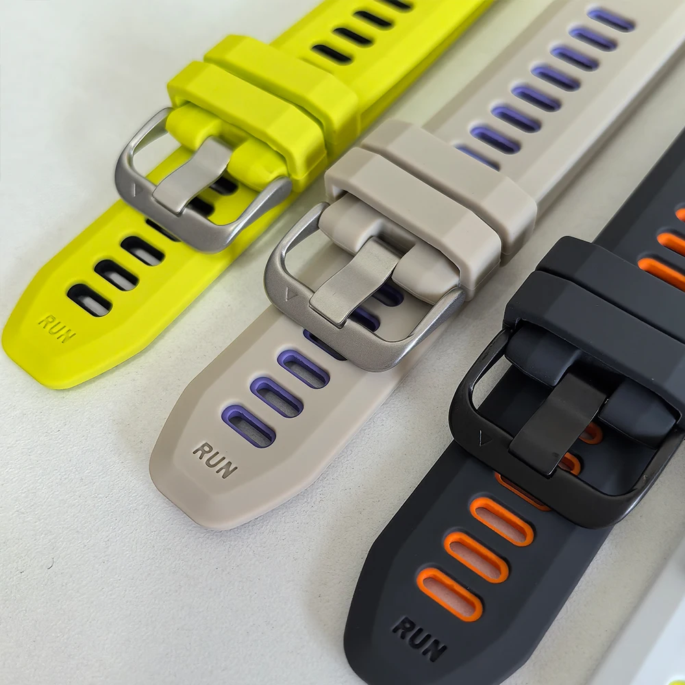 الإفراج السريع 22 مللي متر اثنين لهجة سيليكون حزام ل Garmin Forerunner 570 47 مللي متر 265 255 الموسيقى/Venu 3 2 45 مللي متر الرياضة حزام (استيك) ساعة سوار