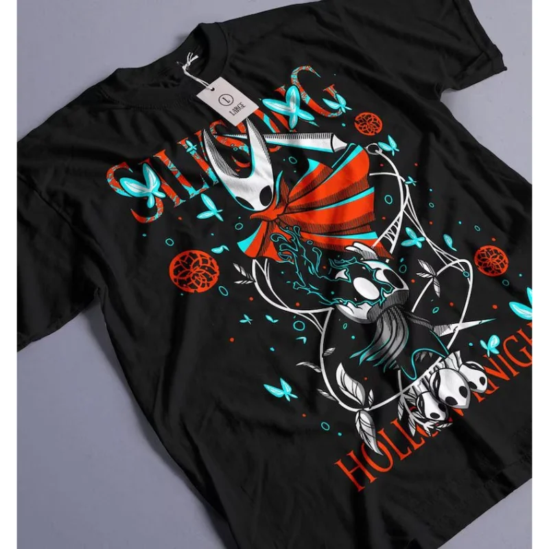 Hollow Knight Silksong Hornet T-Shirt Game Tee Metroidvania Video Game Art Design Unisex Casual Short Sleeve Streetwear Tops