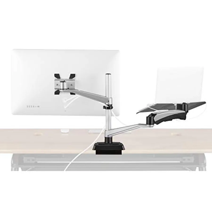 VESA compatible mount for office use aluminum alloy black 360 rotation and adjustable height up to 27 inch 19.8 lbs capacity
