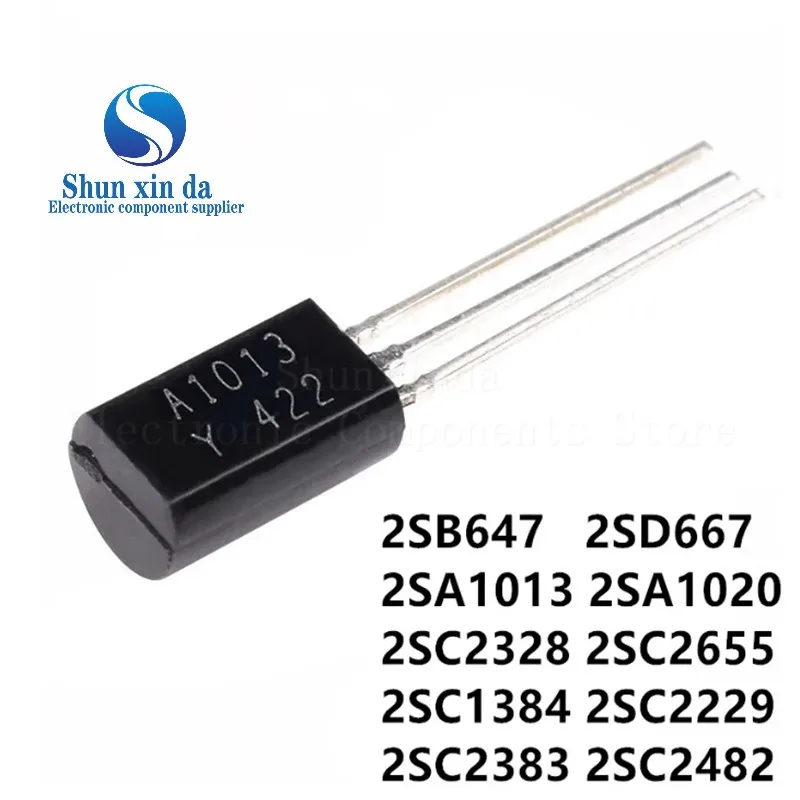 50PCS 2SD667 2SB647 TO-92L 2SA1013 A1020 A1145 A1384 C2229 C2328 C2383 C2482 C2655 C2705 -Y DIP Transistors NPN PNP