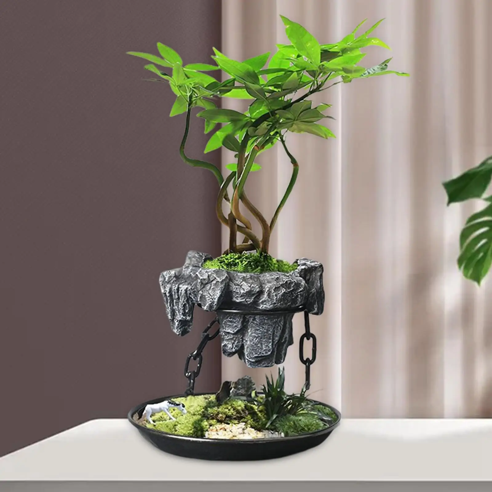 空中に植物を浮かせる 新しいプランター 空中浮揚空気盆栽ポットデスクトップフラワーポットガーデンプランター