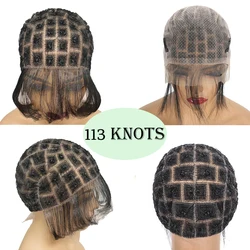 pre-knot full lace cap knotless Box Braid double lace Wig cap for Black Women,Baby hair cornrow braided wigs full hd lace