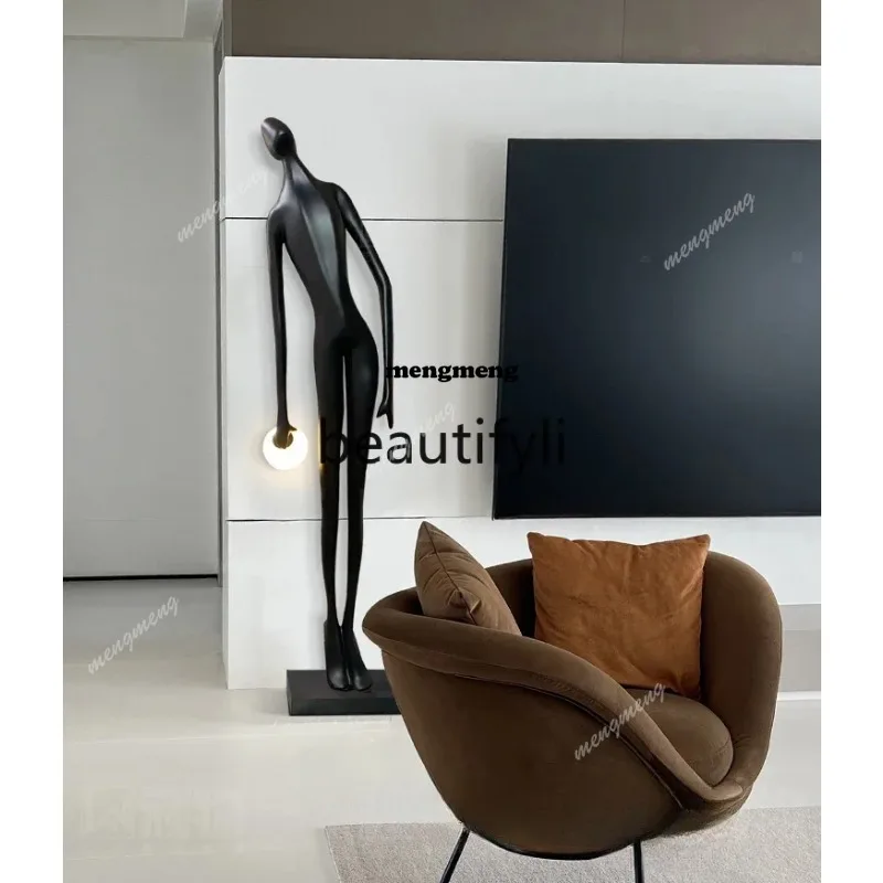 Living room decoration floor-to-ceiling ornaments Home entrance window Large sculpture lamp Side ballN