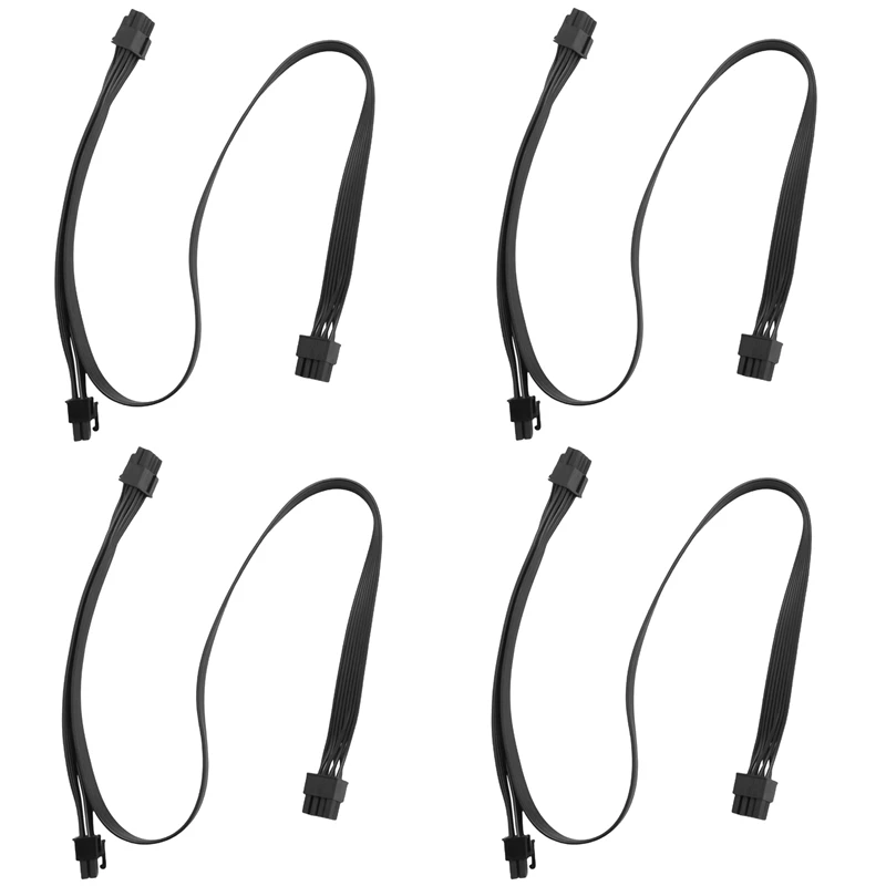 4X Pcie 8 pines macho a Dual Pcie 2X 8 pines (6 + 2) Cable adaptador de corriente macho para fuente de alimentación sazonal 25 pulgadas + 9 pulgadas