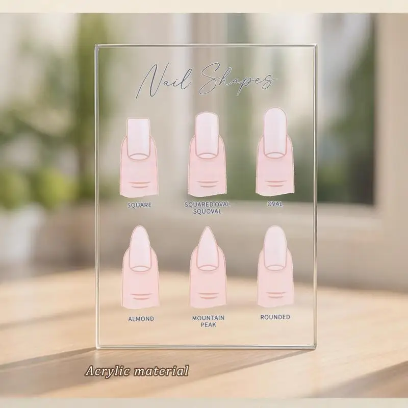 Acrylic Nail Art Signboard Nail Shapes Display Rack Wearing Armor Display Board Artwork Rack Nail Display Stand