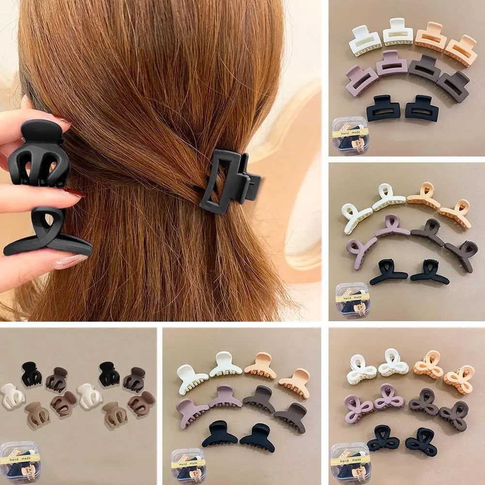 Mini grampo das garras do cabelo para mulheres, meninas do bebê do caranguejo, grampo plástico, presilhas, acessórios pequenos, grampos doces, Headwear, Fashi, Q9A5, 10pcs, grupo