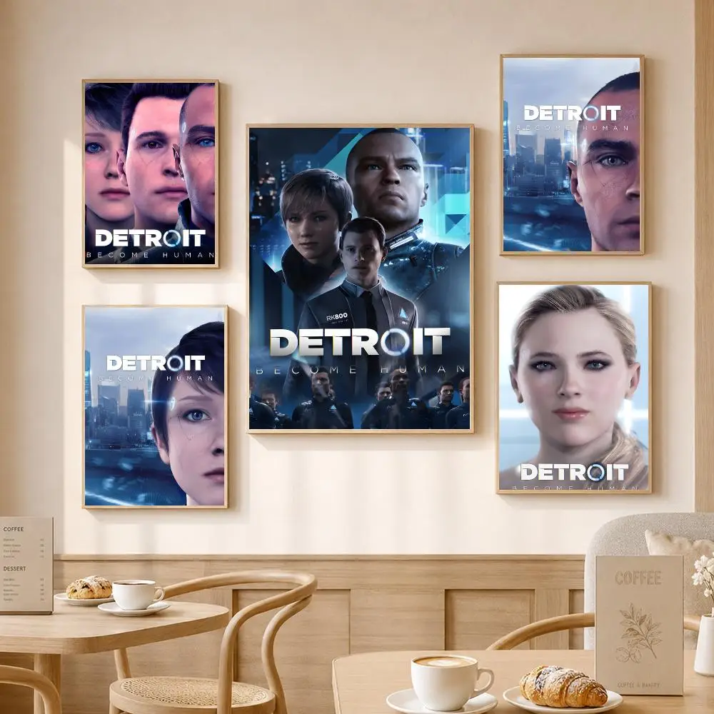Game D-Detroit Become Human Painting Calligraphy High-Definition With Textured Finish Modern Style For Hallway Wall Art Decor
