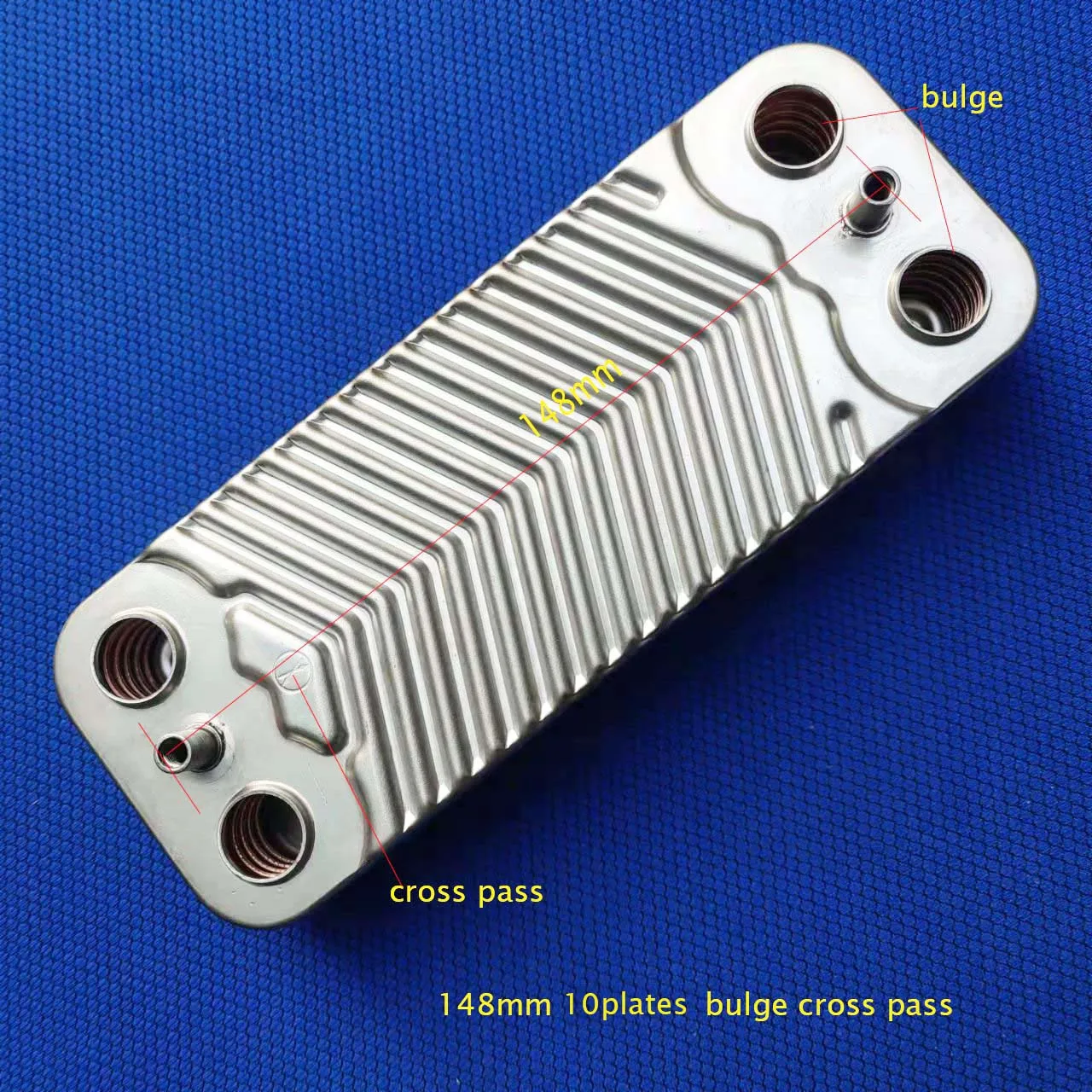 Gas Boilers Parts Heat Exchanger 304 Plate Mini Stainless Steel 10 Plates Heat Exchanger For Vaillant Gas Boilers Replacement