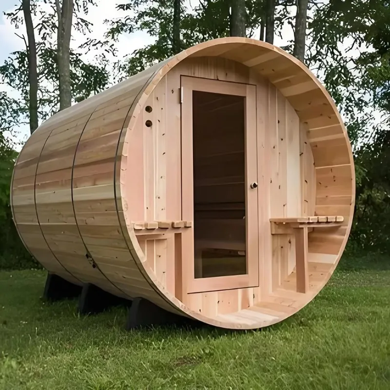 Classic Steam Room Hemlock Solid Wood Custom 1-8 Person Sauna Traditional Health Environmental Protection for Villa Customized