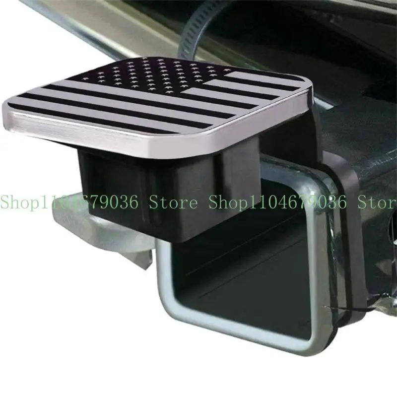 652F Car SUV Tow Hook Cover Auto Trailer Hitch Receiver Cover Plug Caps Rubber Towing Bar Caps Black,2Inch