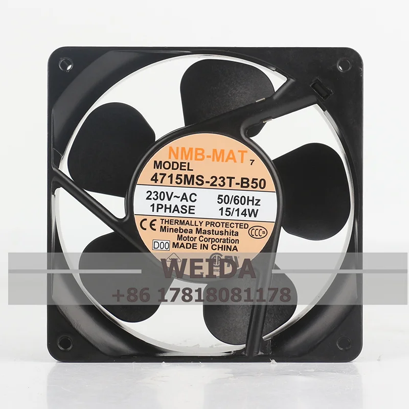 NMB Fan 4715MS-23T-B50/B40 120mm 230v 15/14W Small Ups Power Supply Cooling Fan Customized 12038 Ac Axial Fans 120*120*38mm