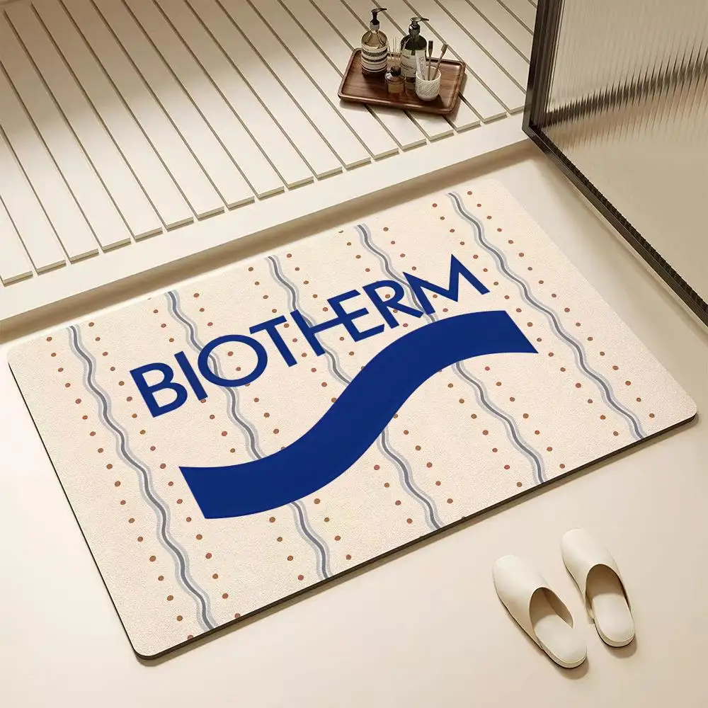 Alfombrilla de Baño de Diatomita de la Marca de Maquillaje B-biotherm – Altamente Absorbente, Antideslizante, de Secado Rápido