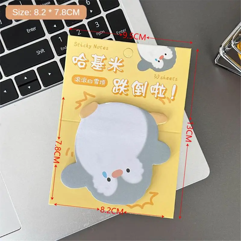 30 sheets Creative Cute Special-shaped Sticky Note Student Girl Heart Cartoon Animal High Sticky Classification Index Note Paper