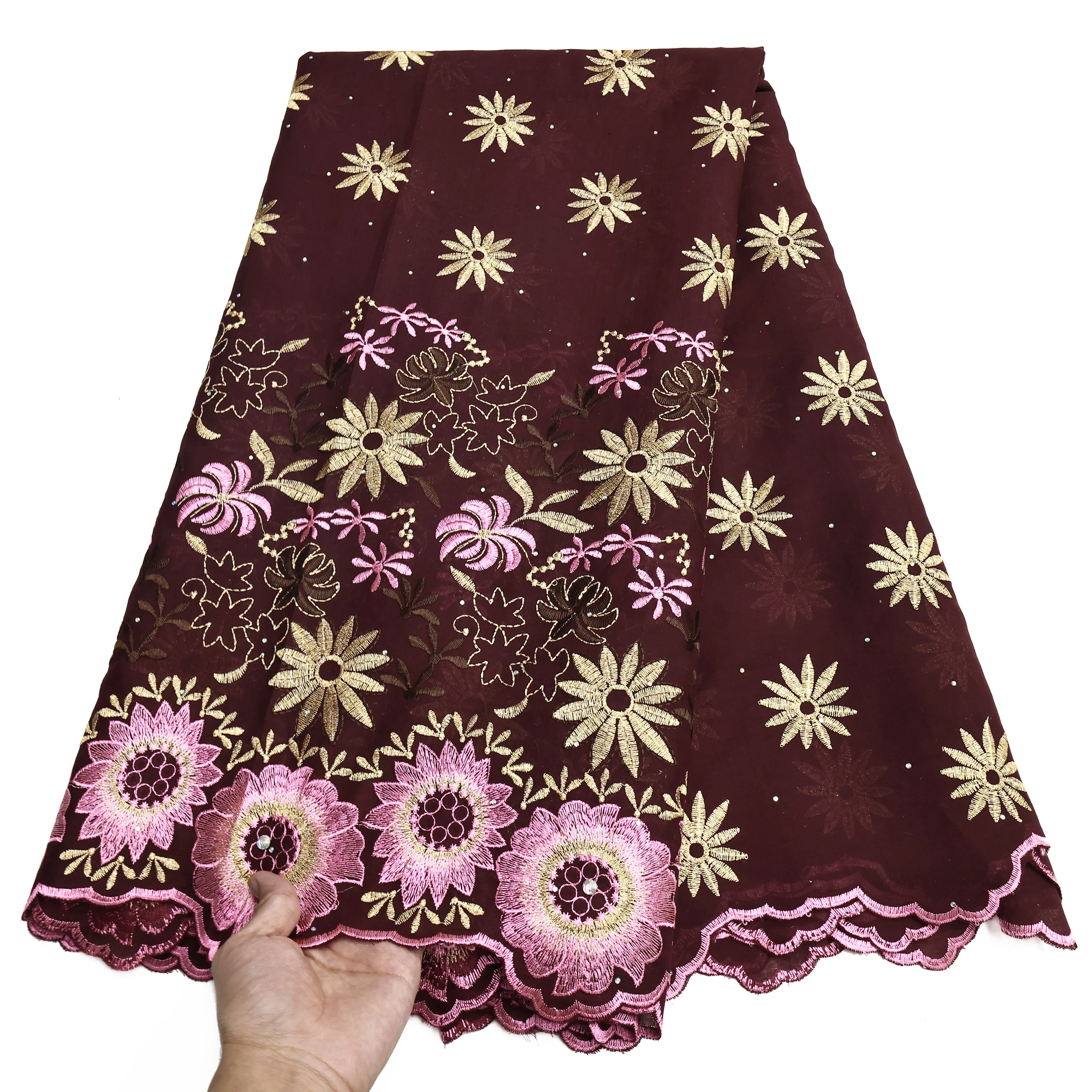 القطن السويسري الفوال الدانتيل أحدث جودة عالية جبر الدانتيل 5 ياردة المطرزة الطباعة الأفريقية نسيج القطن الدانتيل فساتين الزفاف