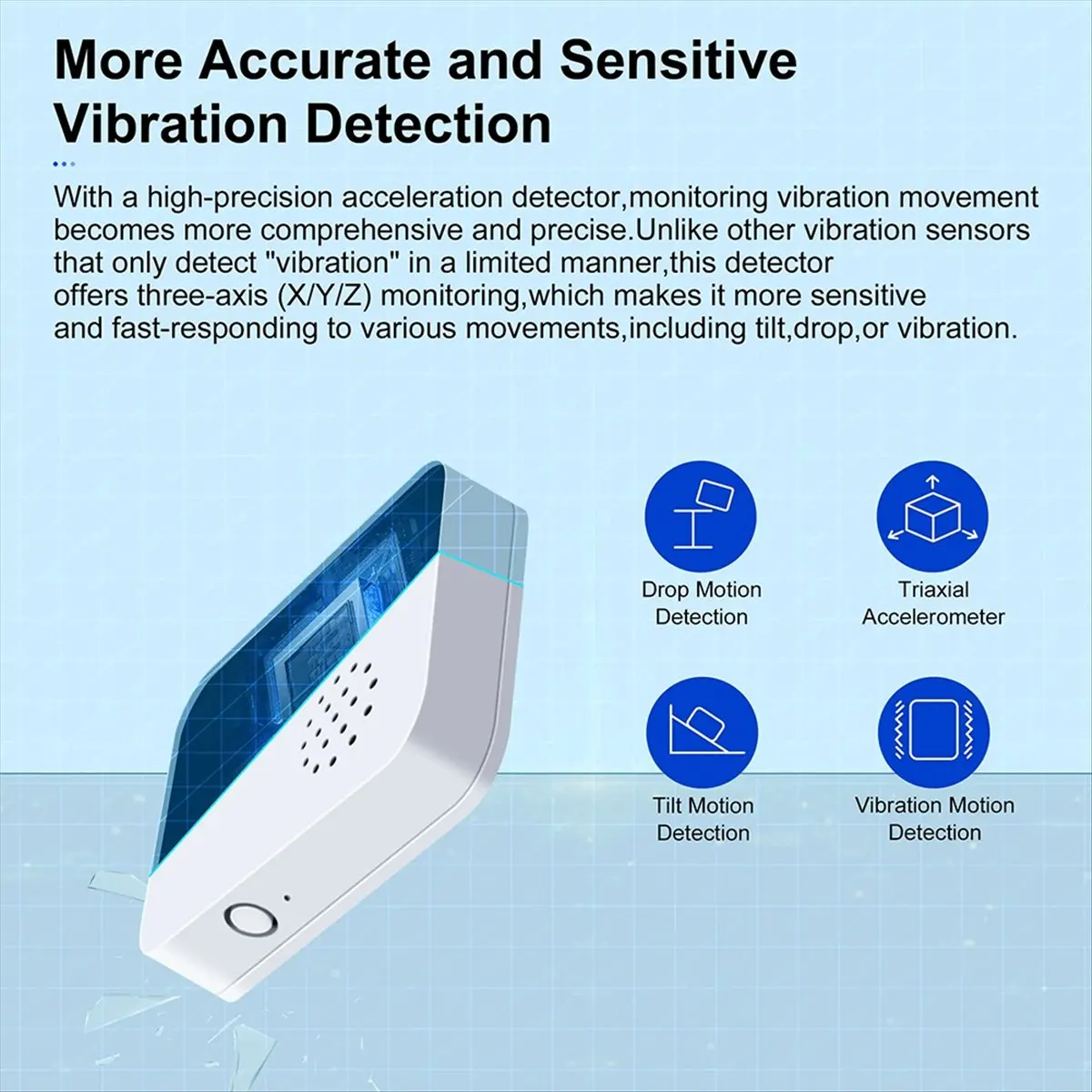 Super Sale Tuya ZigBee Smart Vibration Sensor Wireless Glass Break/Drop/Tilt Detector Built-in Smart Siren Alarm for Home Securi