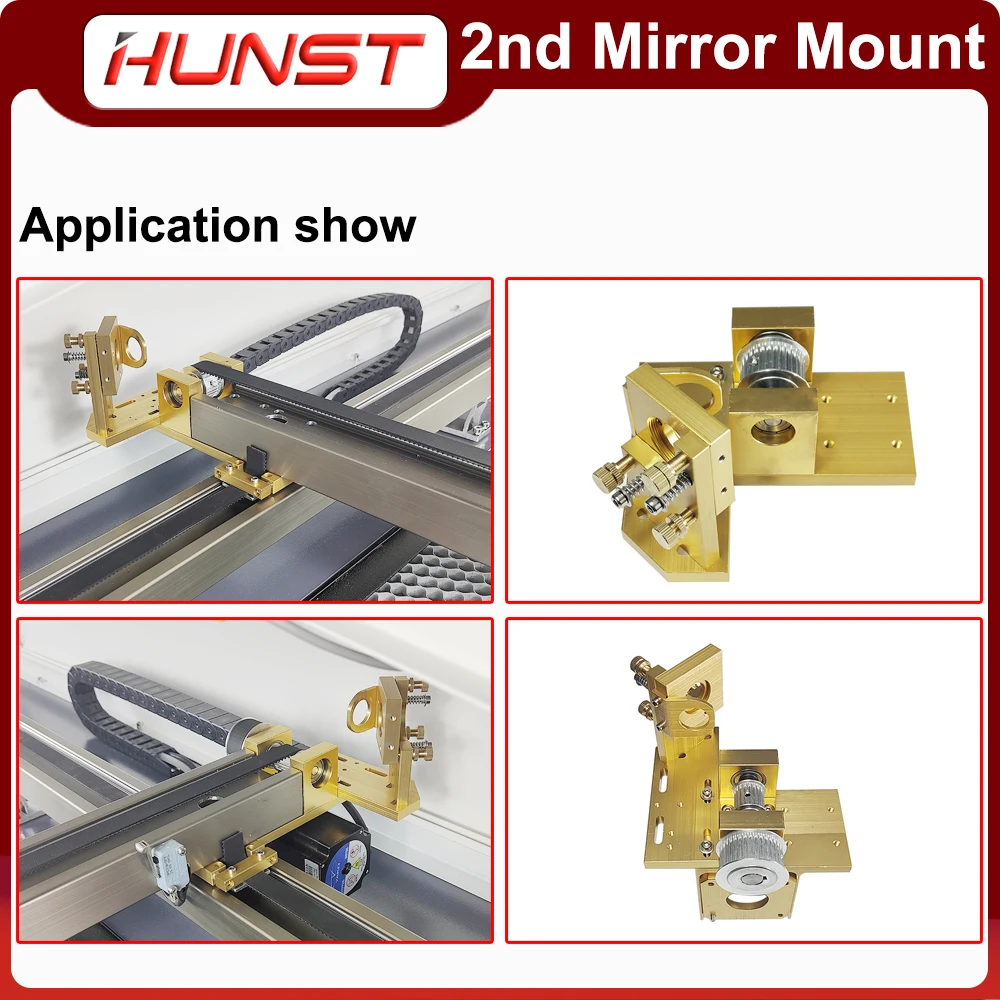 Hunst CO2 Gold Second Laser Mount Mirror 25mm Mirror Mount Integrative Mount For Lase Engraving Machine