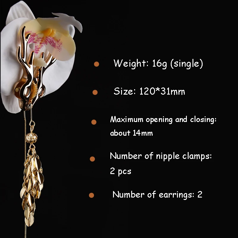 New Metal Nipple Clamps With Metal Chain Nipple Clips BDSM Female Breast Sex Toys Female Sympathy Sex Adult Games секс приколы image 6