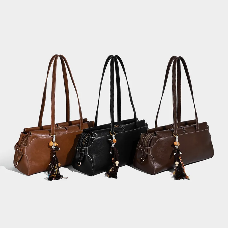 2026 New Spacious Underarm Bag PU Leather Single Shoulder Underarm Bag Women Handbag Fall Winter Casual Versatile Commuting Chic