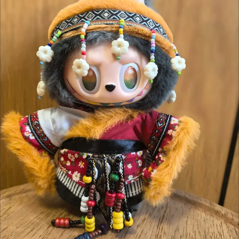 

For/Cloth Labubu V1v2v3 Tibetan Set Doll Ethnic Style Clothing Labubu Doll Pendant Clothing