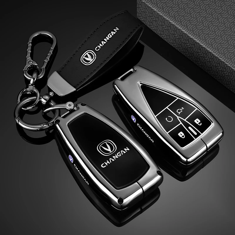 Zinc Alloy Car Key Cover For Changan CS75Plus CS55Plus UNI-T UNI-V UNI-K Eado Smart Remote Fob Protector Shell Keychain