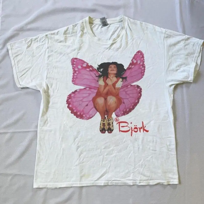 Bjork Vintage 90s Band Tee Unisex T Shirt Retro Graphic Top Short Sleeve S-5XL