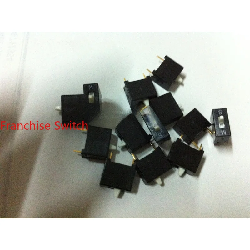 10PCS Original In-line DIP 2 Pin Distance 8MM 1-digit 1P  Switch Coding  Gold-plated Foot Piano Key Type