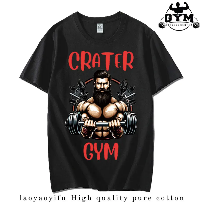 Crater Gym Therapy Is Expensive Do Some Deadlifts Man Graphic T Shirts Summer Breathable High Quality Cotton T-shirt Short-sleev