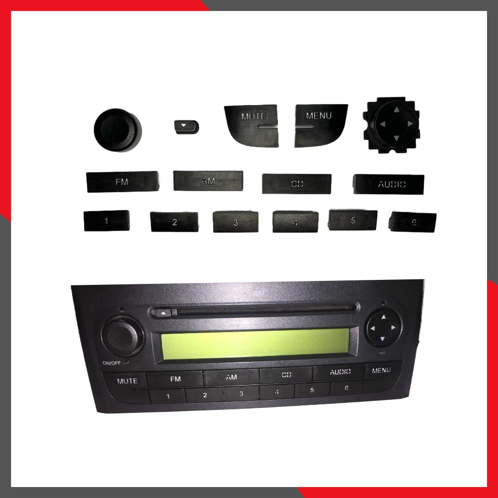 Radio Buttons for Fiat Punto for Grande Punto for Fiorino for Qubo for Peugeot Bipper for Citroen Nemo Black Radio Renovation