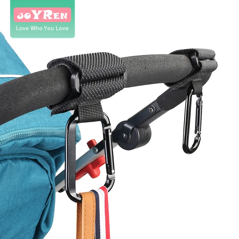 2 sets of 2025 baby stroller hooks, metal multi-purpose baby stroller climbing hooks, Velcro hooks, outdoor park hooks