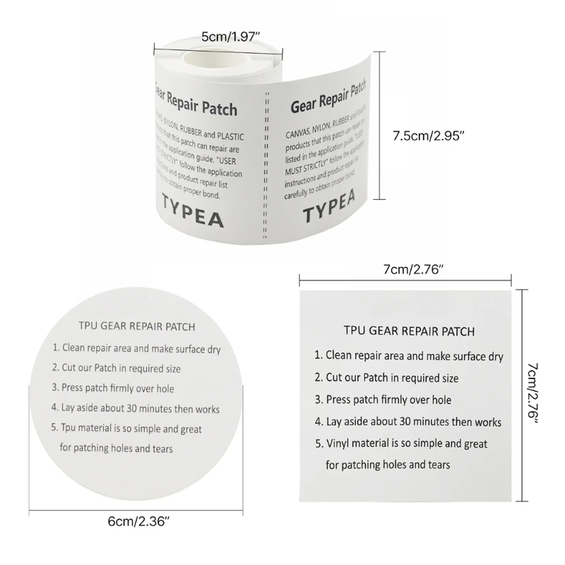 TPU Pool Repair Tape Tent Waterproof Repair Tape Self-Adhesive Repair Patches