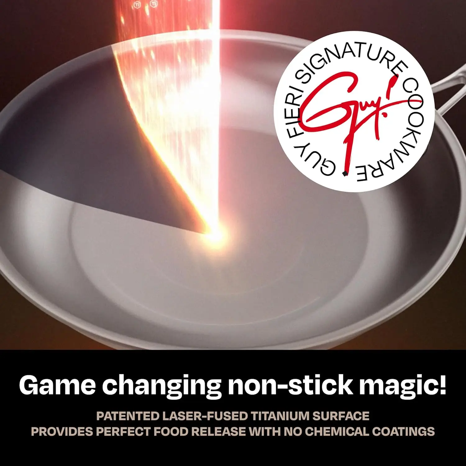 Laser Titanium 12-teiliges Set – Antihaft-Kochgeschirr-Set ohne PFAS, PTFE oder PFOA, 3x langlebiger
