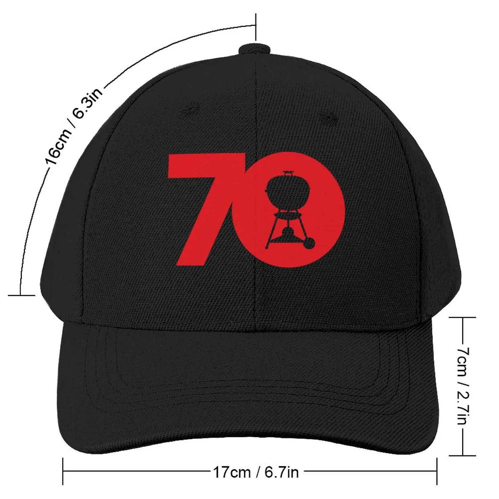 Weber 70th Anniversary logo Baseball Cap Sunscreen fishing hat For Girls Men's