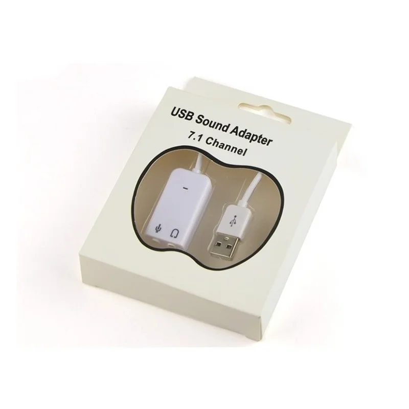 7.1 External USB Sound Card Jack 3.5mm USB Audio Adapter Earphone Micphone Sound Card for Macbook Computer Laptop PC