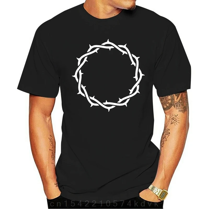 Crown Of Thorns Jesus T-shirt Summer Fashion 100% Cotton Round-neck High Quality Printing Short Sleeve Eu Size XS-5XL Tee Shirts