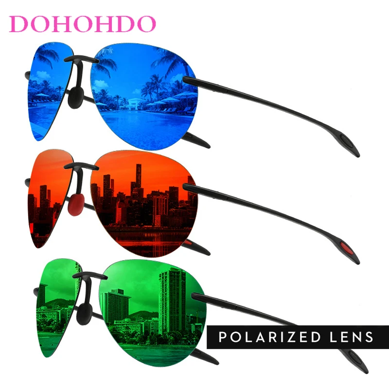 

Rimless TR90 Outdoor Hiking Anti-Glare Polarized Goggles Men Women Cycling Sports Fishing Night Vision Sunglasses Lentes UV400