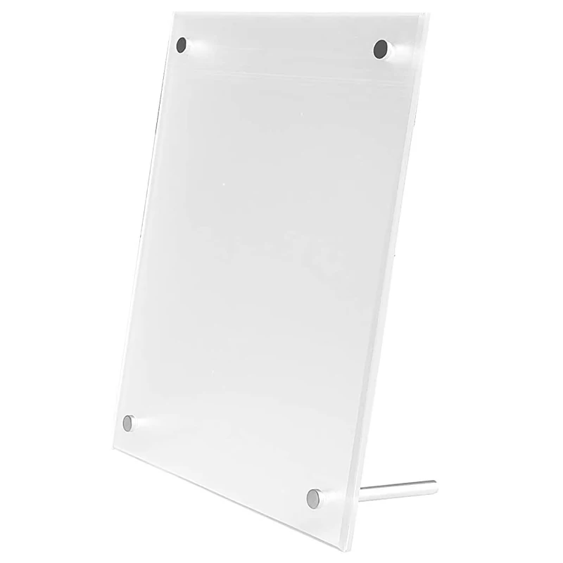 

47x35cm Frameless Tabletop Photo Frames Free Standing Clear Acrylic Desktop Picture Frame