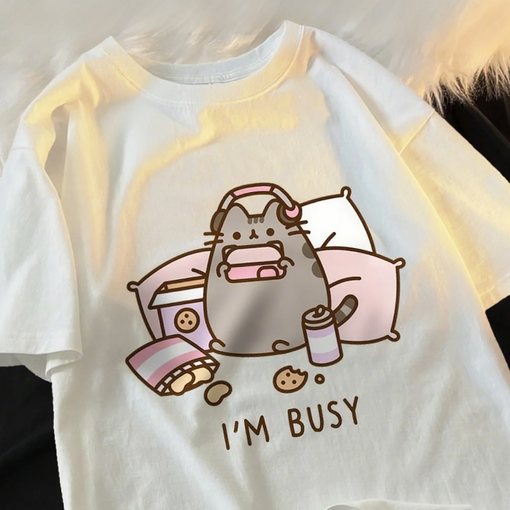 

Men's Summer I'm Busy 2d Printed Short Sleeve Cotton T-Shirt Summer Simple Fun Casual Attitude Daily Travel Neutral Clothing