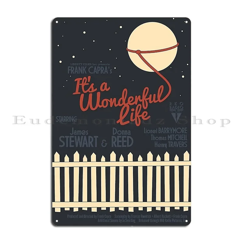 It S A Wonderful Life Dark Style ملصق الفيلم علامات معدنية المرآب نادي الحفلات المرآب تخصيص تين تسجيل ملصق