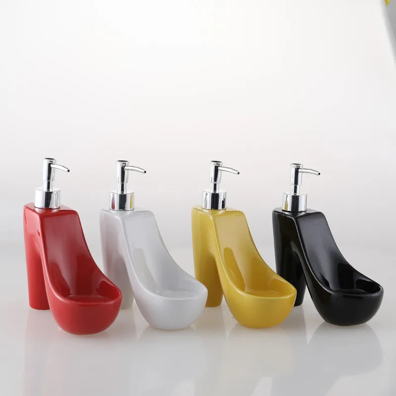 

Ceramic Lotion Bottle, Multifunctional High-heeled Shoes, Hand Sanitizer Bathroom Decoration Supplies Dispenser